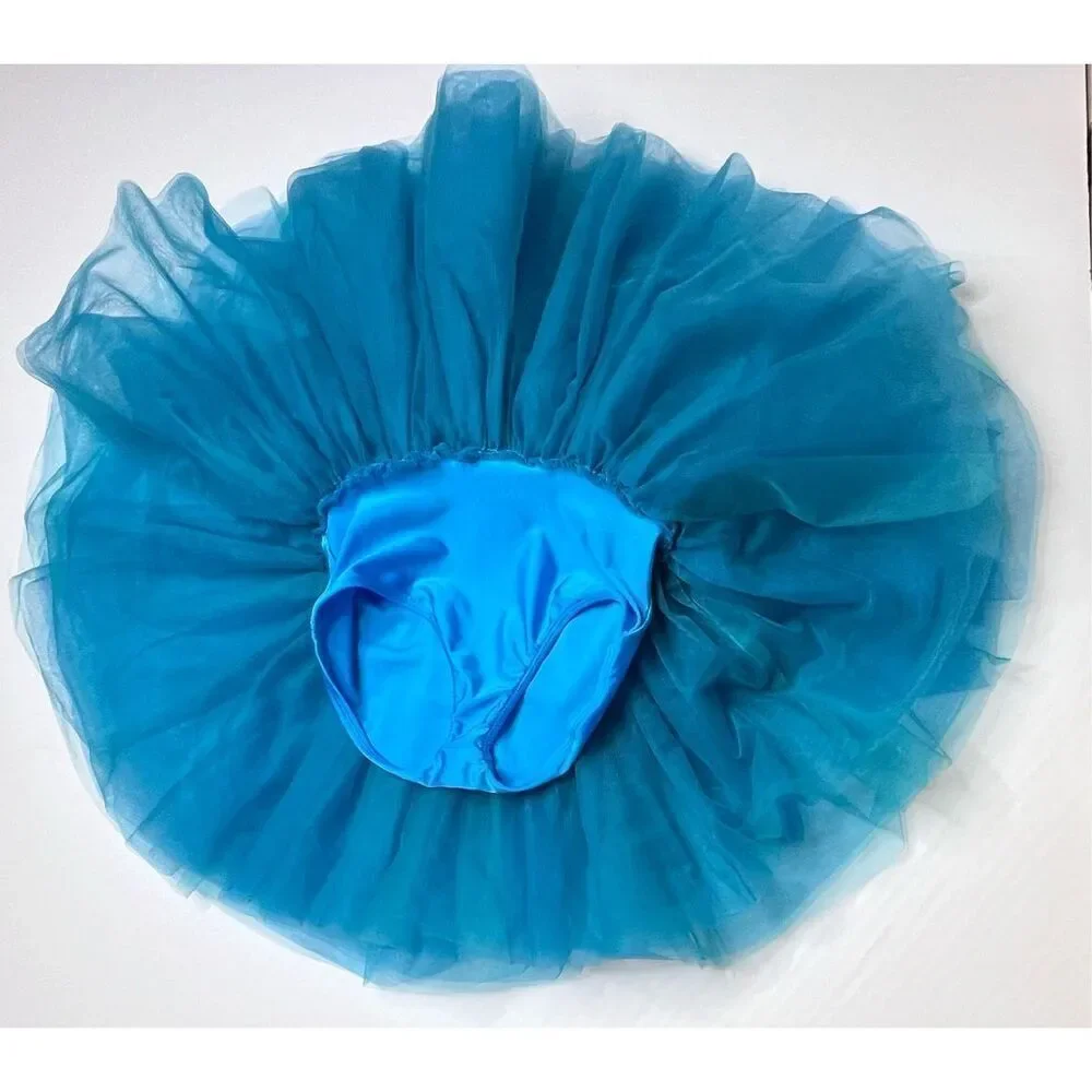 Revolution Dance Costume Flower Fairy's Lullaby Bodysuit Tutu Child's LARGE Blue
